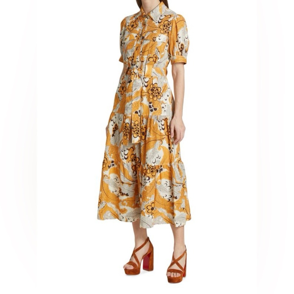 10 Crosby Derek Lam‎ 8 Buffy Utility Dress Multi Midi Length Linen-Blend Pockets - Picture 15 of 15